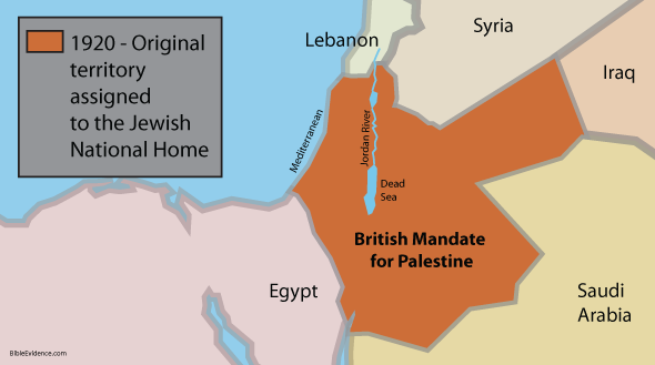 1920 Original Territory Assigned to the Jewish National Home