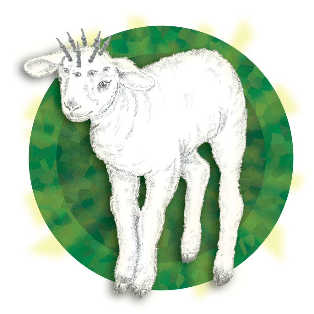 Lamb with 7 horns and 7 eyes